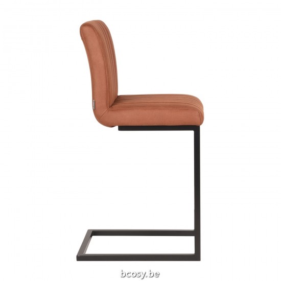 LABEL 51 Barkruk Milo Cognac Microfiber Zithoogte 65.