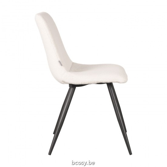 LABEL 51 Eetkamerstoel Jep Ivory Teddy Black Frame.