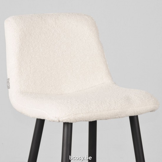 LABEL51 Tabouret de bar Jep Ivoor Teddy Laag.