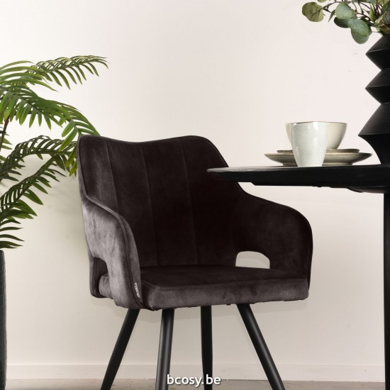 LABEL51 Dining chair Noud Anthracite Velour.