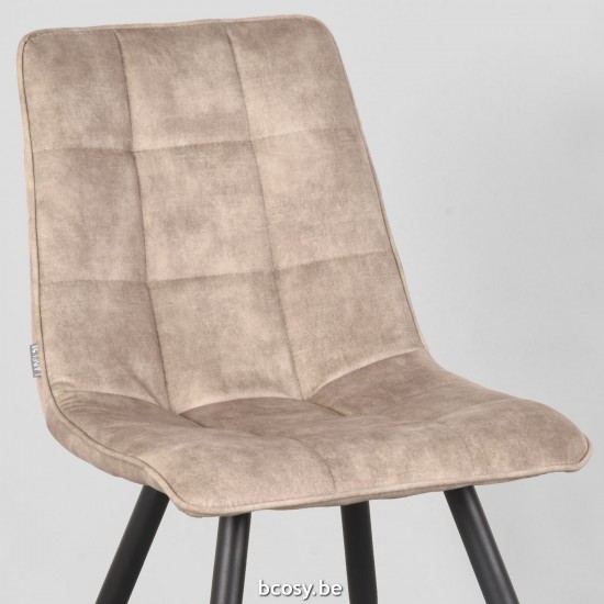 LABEL51 Chaise à manger Jelt Sable Velours.