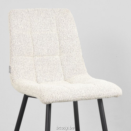 LABEL51 Chaise à manger Juul Blanc Boucle.