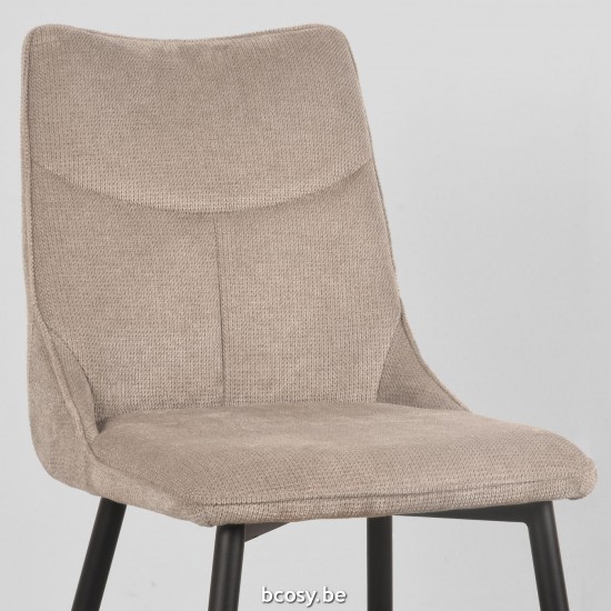 LABEL51 Chaise à manger Riv Argile Synthétique.