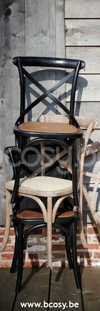 Lifestyle STOEL CROSS OLD BLACK Lifestyle94 EETSTOEL CROSS OUD ZWART