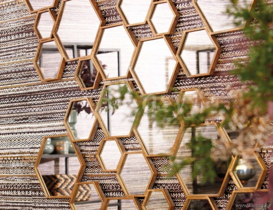 Lifestyle SPIEGEL SECHSECKIGE DIVIDED L 82x2x130 cm