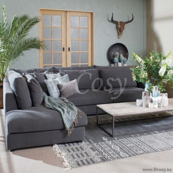 Lifestyle LOUNGESOFA LINKS NAPELS SCHATTEN GRAU 68 B331/H92/D226