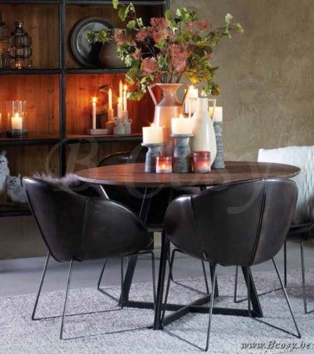 Lifestyle94 Home collection LOS ANGELES CHAIR LEATHER BROWN