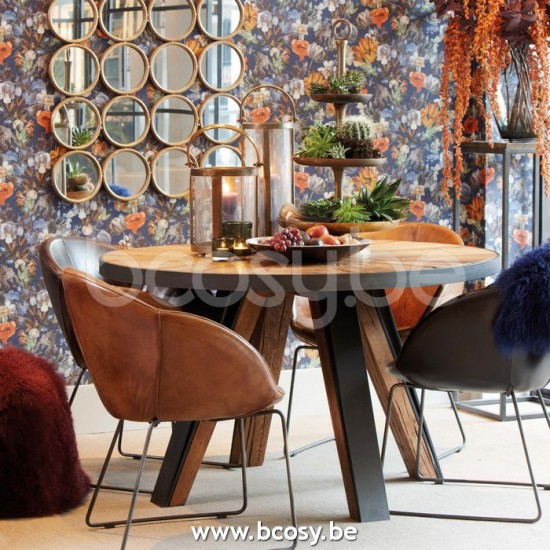 Lifestyle STOEL LOS ANGELES LEATHER BROWN Lifestyle94 EETSTOEL LOS ANGELES LEDERBRUIN