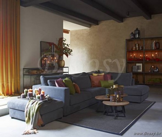 Lifestyle POUF NAPELS SHADOW GREY 68 B100/H47/D65