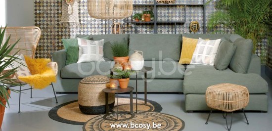 Lifestyle94 Home collection NAPELS LOUNGE SOFA R LAVABO OLIVE 13 B331/H92/D226