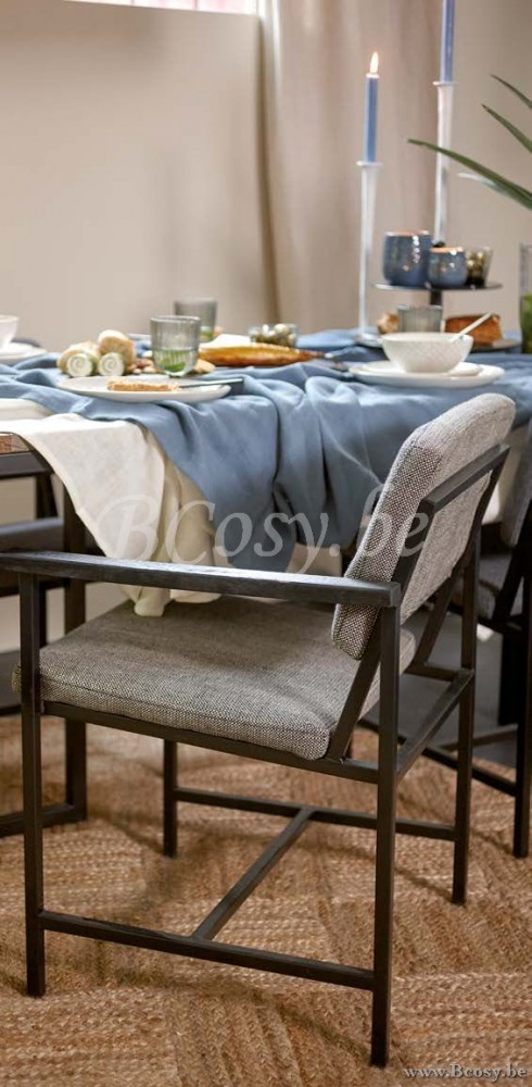 Lifestyle94 Home collection ATKINSON DINING ARMCHAIR GREY