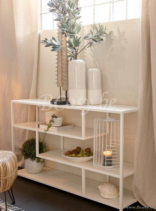 Lifestyle94 Home collection ARIZONA SIDE TABLE WHITE 140X35X80