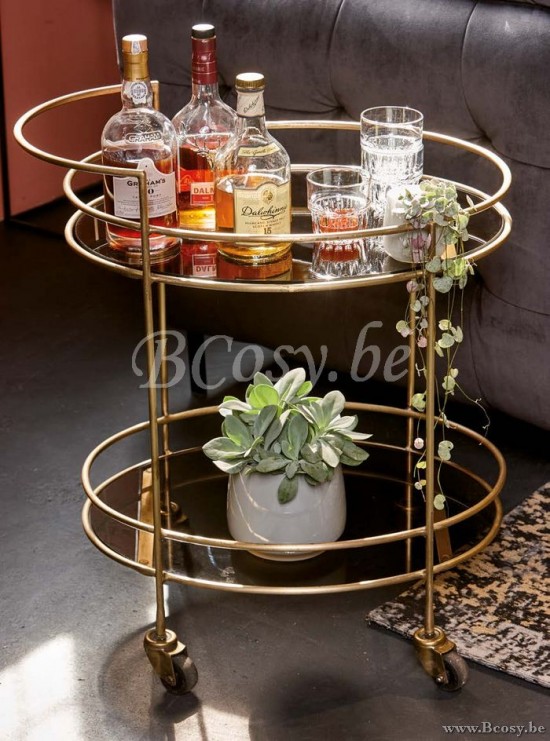 Lifestyle94 Home collection NOHA TROLLEY ANTIQUE GOLD