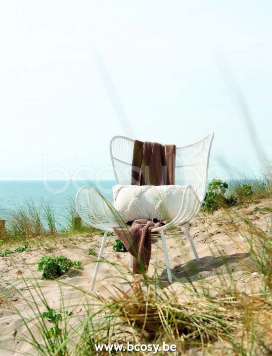 Lifestyle FAUTEUIL D'AILE DE JARDIN PALM BEACH ROYAL BLANC