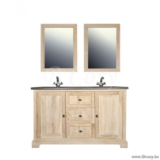 EIKEN BADKAMERMEUBEL LANDELIJK