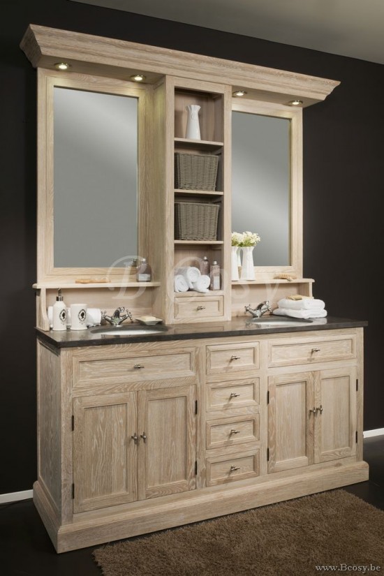 Landelijk Klassiek Wastafel Meubel met Dubbele Lavabo Timeless Living