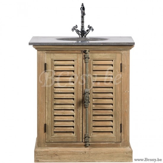 Badkamermeubel Landelijk Louvre Deuren Old Pine