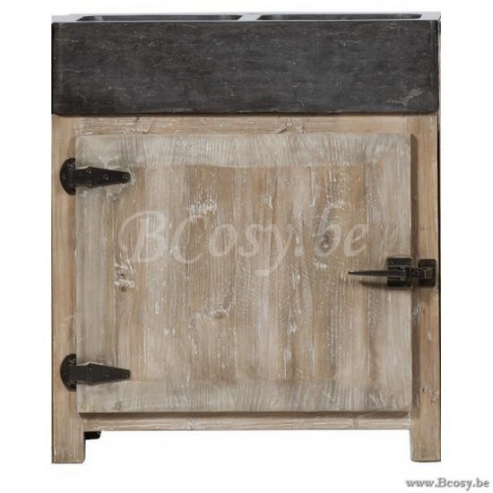 Keukenkast Landelijk Met Blauwsteen