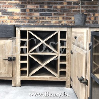 Landelijke Keukenkast Wijnrek Timeless Living