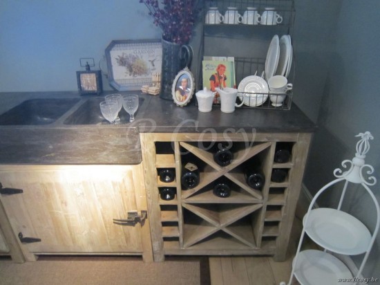 Landelijke Keukenkast Wijnrek Timeless Living