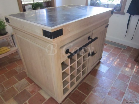 Kitchen wine old pine olive green Prananatha