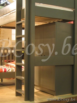 MathyByBols Mathy By Bols Dominique Mdf Kids Children'S Wardrobe For Raised Kids Children'S High Sleeper Beds 132 H