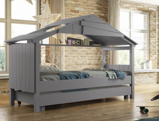 MathyByBols Mathy By Bols Huettenbett LIT CABANE aus Tannenholz Kieferholz mit MDF Etagehuettenbetten huettenhochbetten Baumhausbetten Baumhaeuser