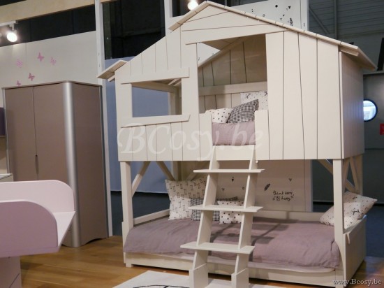 MathyByBols Mathy By Bols Etagenhuettenbett LIT CABANE aus Tannenholz Kieferholz mit MDF Etagehuettenbetten huettenhochbetten Baumhausbetten Baumhaeuser