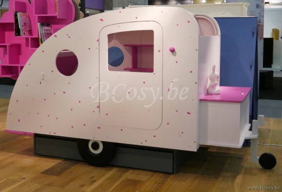 MathyByBols Mathy By Bols Lit Enfant Caravane Avec Socle Cofre Et Timon Kinderbed Caravan Met Opbergschuif, Van Mathybybols