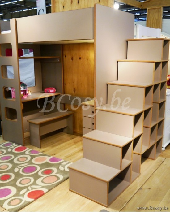 MathyByBols Mathy By Bols David Kinderbed Zijtrap 6 Opbergvakken Voor Verhoogd Of Stapelbed