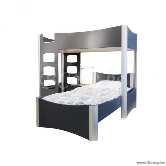 MathyByBols Mathy By Bols Lit Enfant Fusion Anodisé Surélevé Mezzanine 162 90