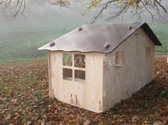 MathyByBols Mathy By Bols Cabane Chalet En Bois Lola Blanc Pastel Lasuré 265X144 H