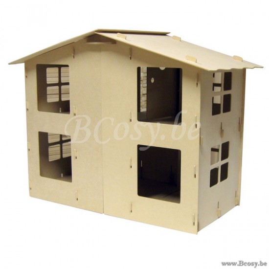 MathyByBols Mathy By Bols Lola Chalet Double Miniatuur Poppenhuisje 80X65 H