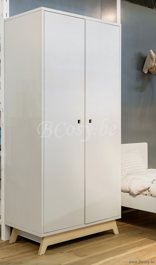 MathyByBols Mathy By Bols Armoire 2 Portes Madavin Pieds Multiplex Bouleau 96