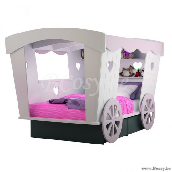 MathyByBols Mathy By Bols Carriage Kinderkamer Roulotte Woonwagen bed 120