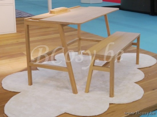 MathyByBols Mathy By Bols Schreibtisch aus Eichenholz lackiert Scheibtische