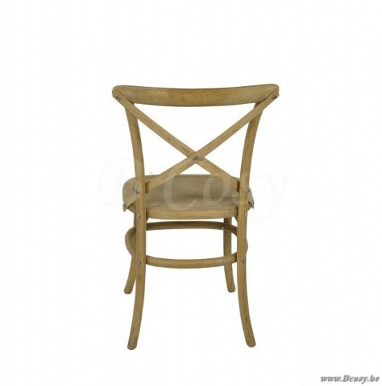PR Interiors Landelijke Marseille eiken Stoel met Houten Zittingen kruis in weathered oak-eik PR-Rogiers-CHR/008/03