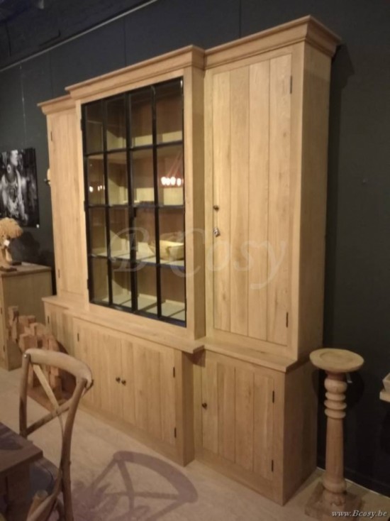 PR Interiors Landelijke Marseille eiken Stoel met Houten Zittingen kruis in weathered oak-eik PR-Rogiers-CHR/008/03