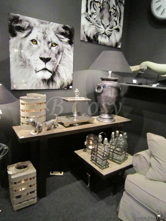 Pr interiors pr rogiers csh 003 webshop boutique web vente en ligne 1a79 glaspaneel leeuw i in zwart wit met gele ogen