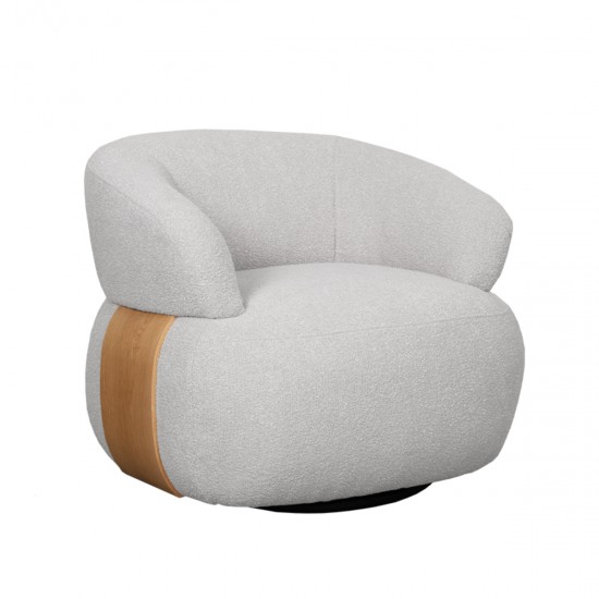 LABEL51 Fauteuil Valenza Naturel Boucle One Size.