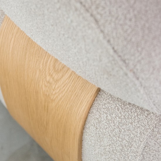 LABEL51 Fauteuil Valenza Naturel Boucle One Size.