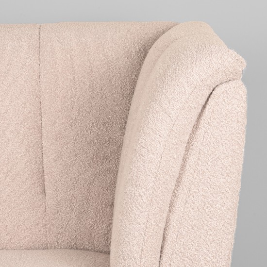 LABEL 51 Eetkamerbank Modula Naturel Boucle Hoek.