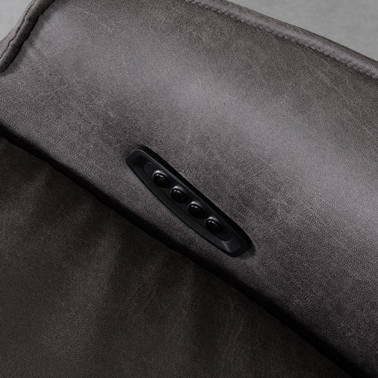 LABEL51 Fauteuil Odense Anthracite Micro Suede One Size.