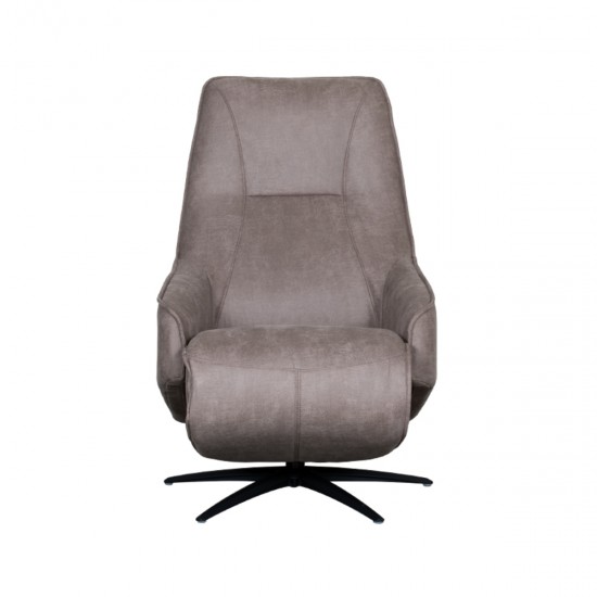LABEL 51 Fauteuil Odense Taupe Micro Suede One Size.