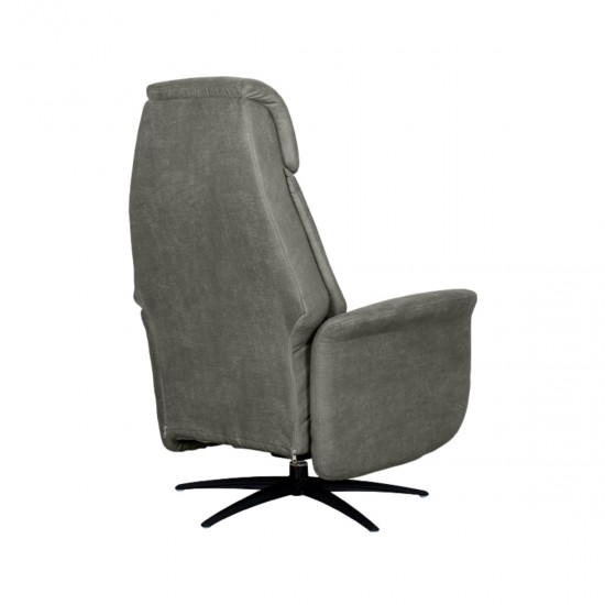 LABEL 51 Fauteuil Oslo Taupe Micro Suede 1-Motorig.
