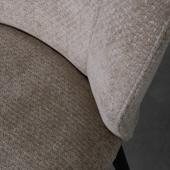 LABEL51 Chaise de salle à manger Vino Clay Elite Zwart Metalen Frame.