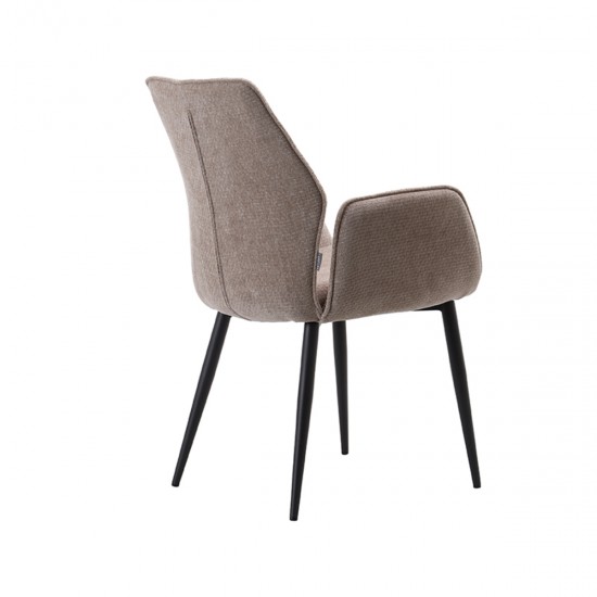 LABEL 51 Eetkamerstoel Morris Clay Elite Zwart Metalen Frame.