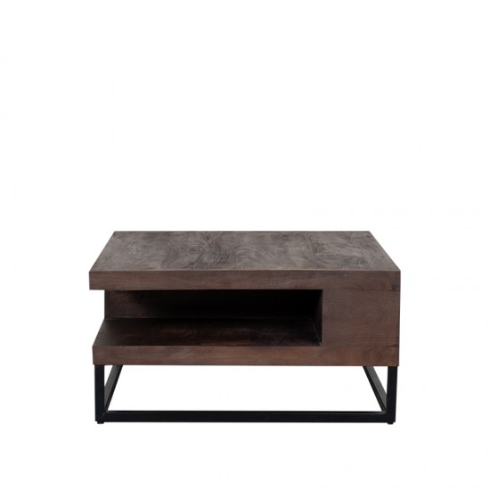 LABEL 51 Salontafel Cube Espresso Mangohout 80 cm.