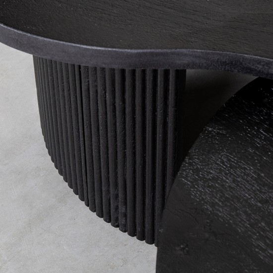 LABEL 51 Salontafel Timon Zwart Mangohout 100 cm.