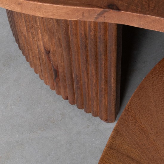 LABEL 51 Salontafel Timon Nature Smooth Mangohout 100 cm.